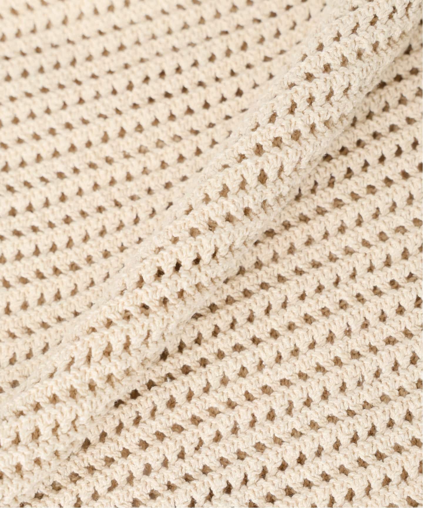 AURALEE (オーラリー) TUSSAH SILK COTTON MESH KNIT SKIPPER POLO
