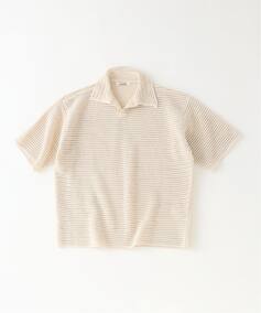 AURALEE (オーラリー) TUSSAH SILK COTTON MESH KNIT SKIPPER POLO 