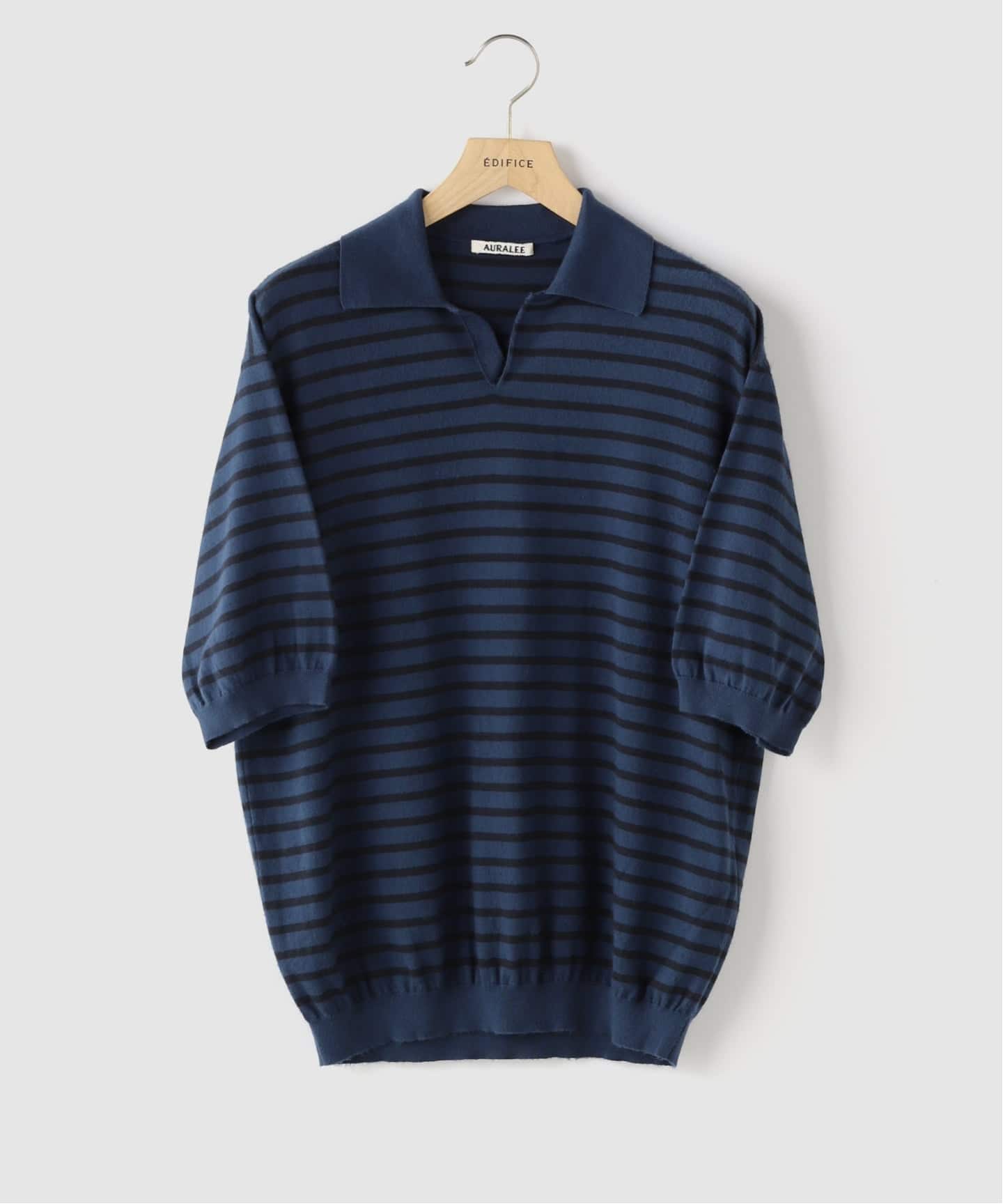 AURALEE (オーラリー) HIGH GAUGE COTTON KNIT SKIPPER ポロ