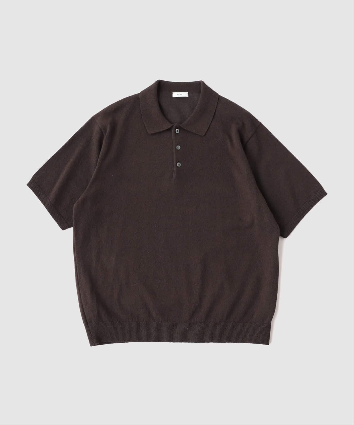 ATON（エイトン）COTTON WASHI BOUCLE HALF SLEEVE POL（ニット