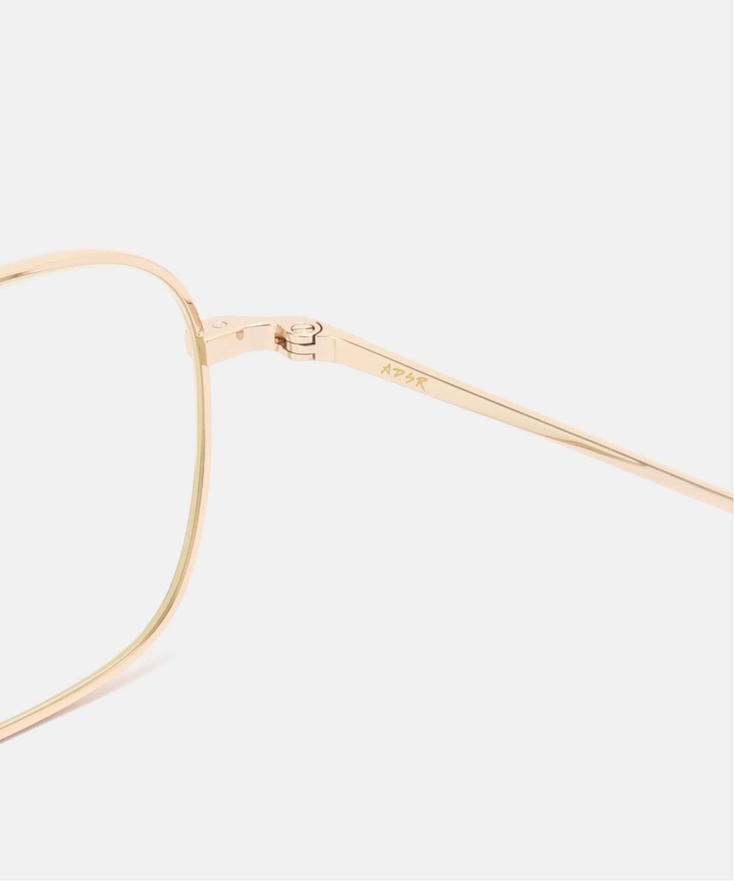ADSR CEDRIC サングラス ゴールド 薄レンズ 美品 人気 A.D.S.R. adsr メガネ サングラス CEDRIC セドリック 02 b Gold