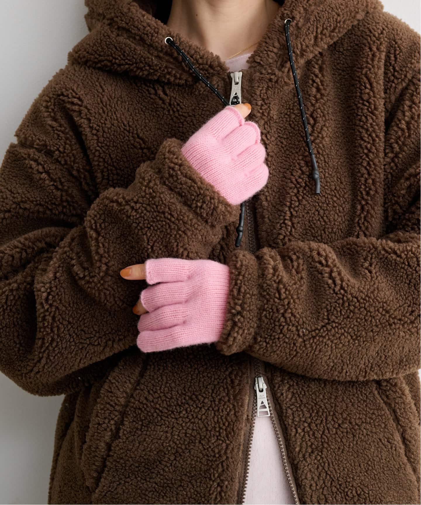 JANE SMITH 5G THREE FINGERLESS KNITGLOVE（手袋）｜BOICE FROM