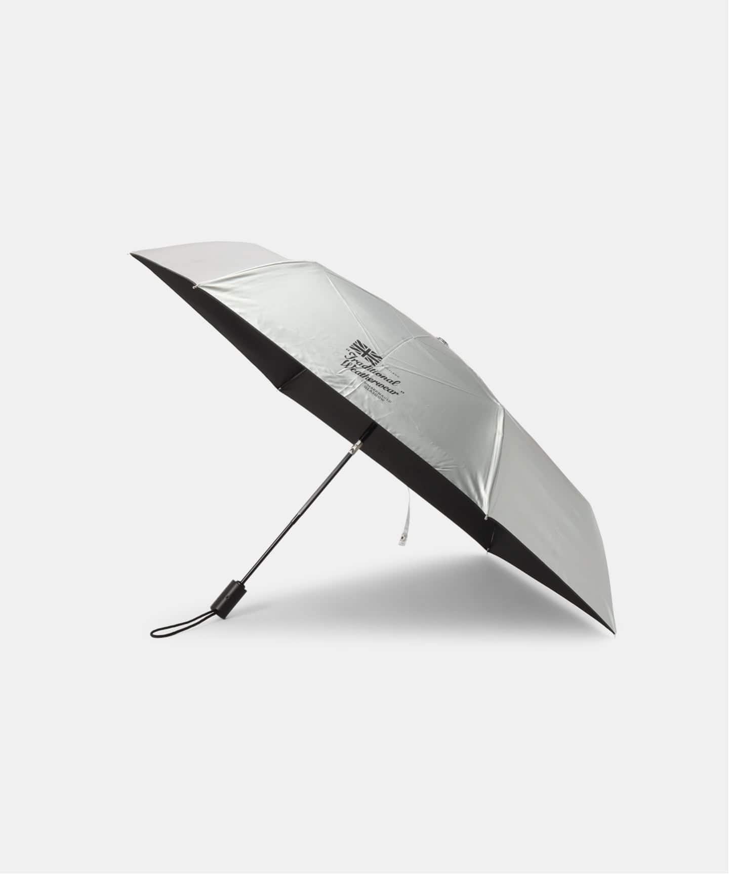 TRADITIONAL WEATHERWEAR AUTOMATIC FOLDING UMBRELLA-SILVER-（傘