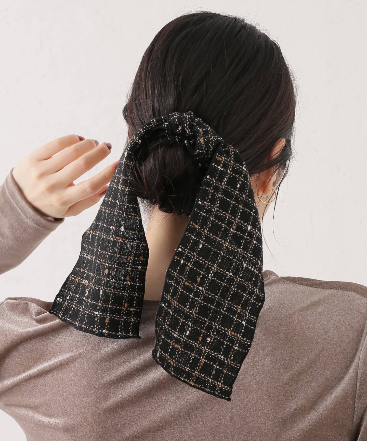 TRESSE/トレス Tweed ribbon chouchou（ヘアアクセサリー）｜La