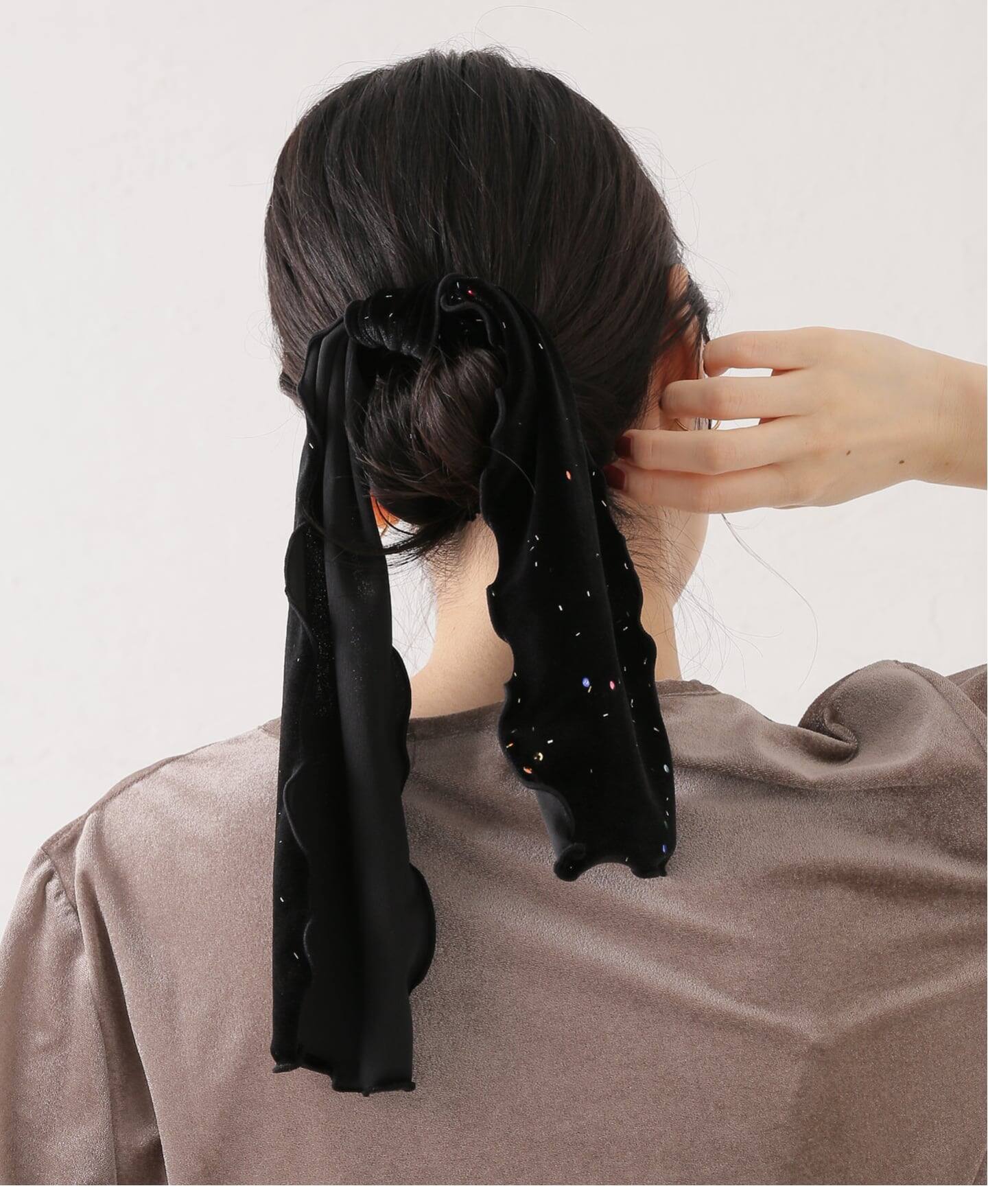 TRESSE/トレス Sparkly velour ribbon chouchou（ヘアアクセサリー