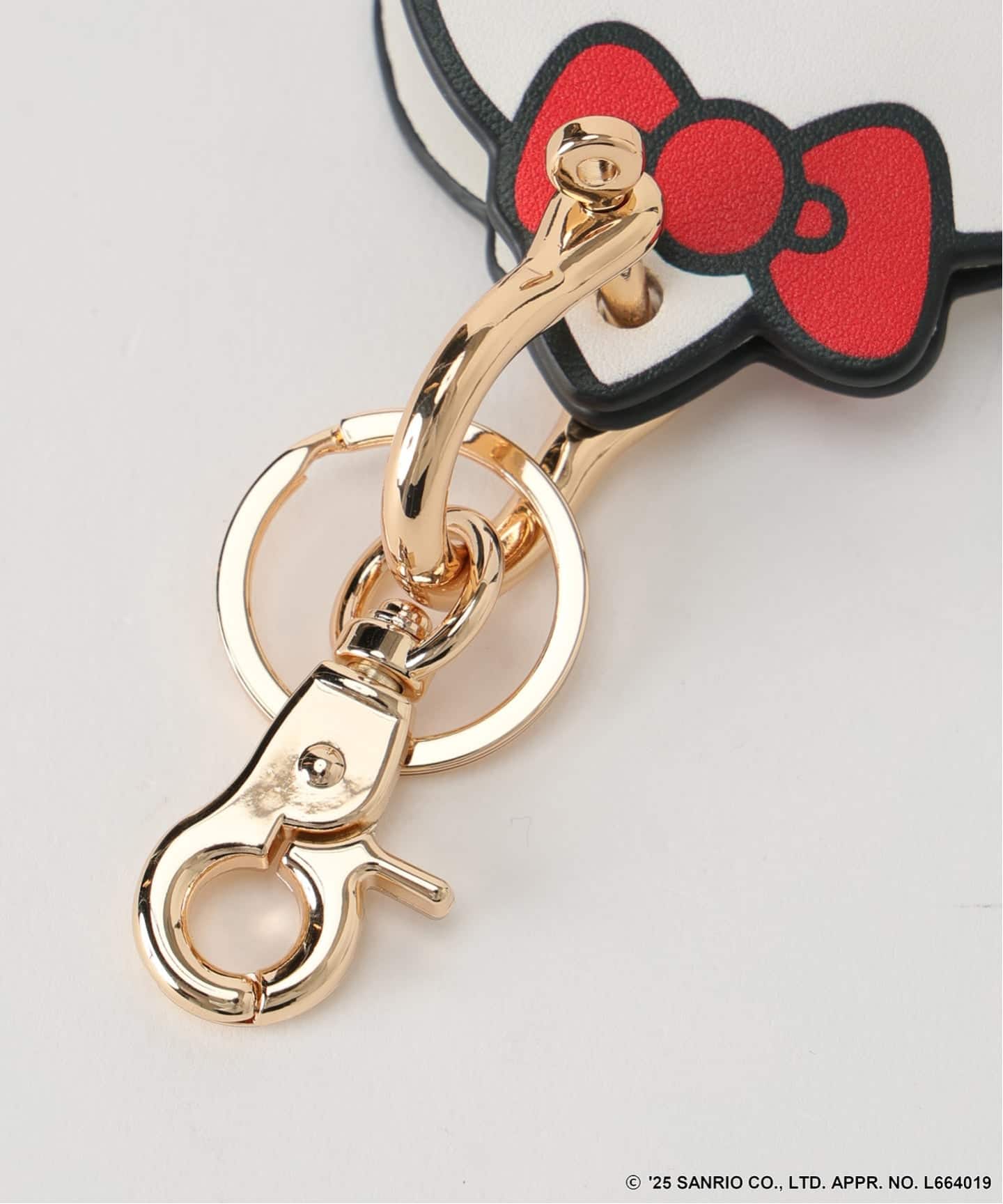 追加》HELLO KITTY S&S HASHIBAMI FACE レザーチャーム2（キーケース