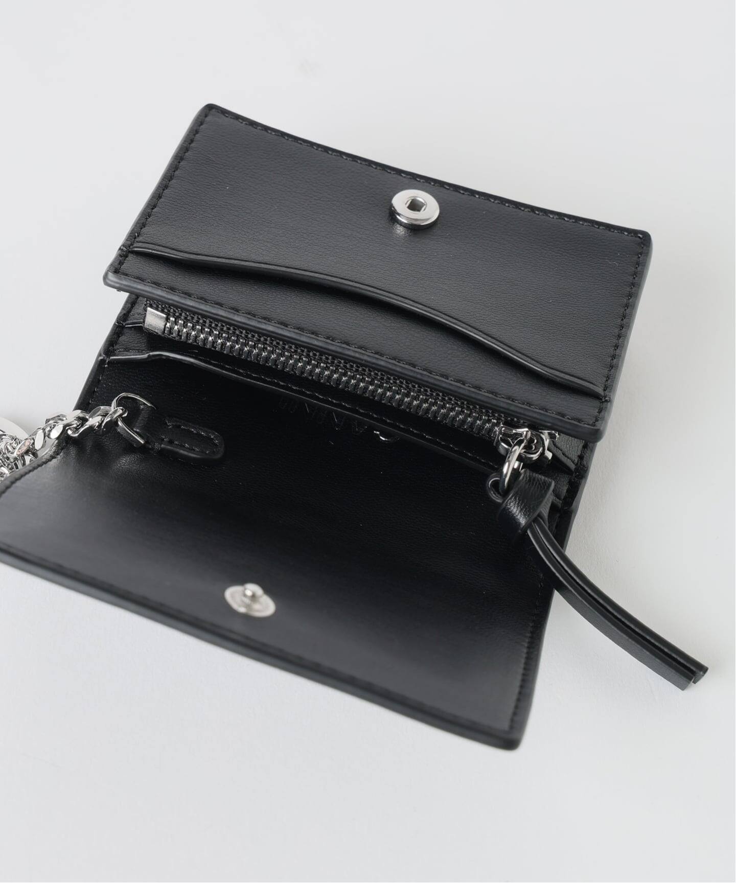 新宿・WEB限定》GANNI / ガニー Bou Card Holder with Flap Heart
