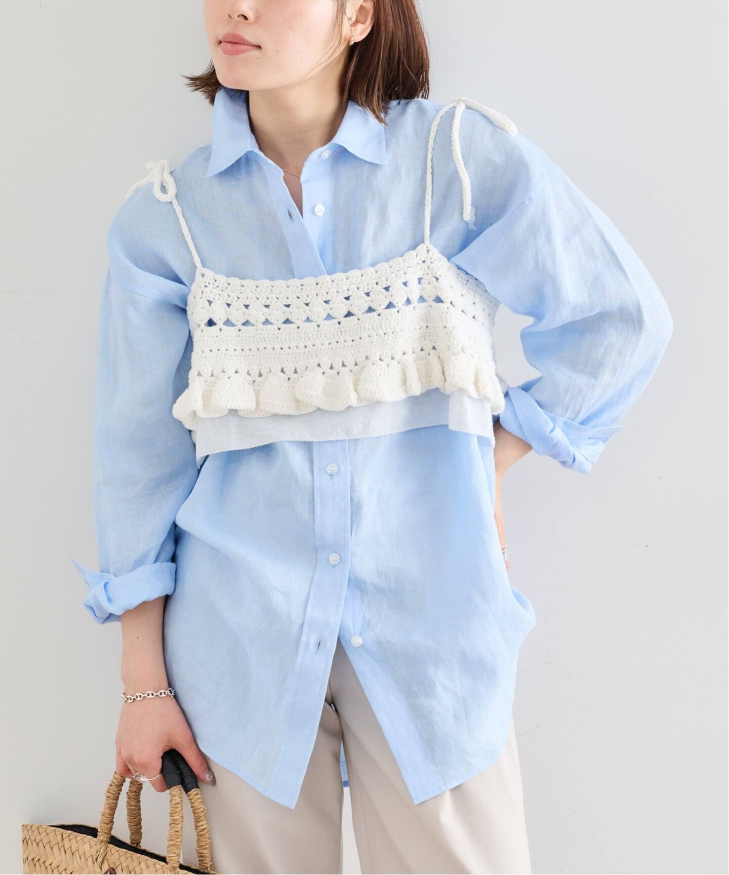 Atelier Edition/アトリエ エディション HAND KNITTED FRILL BUSTIER