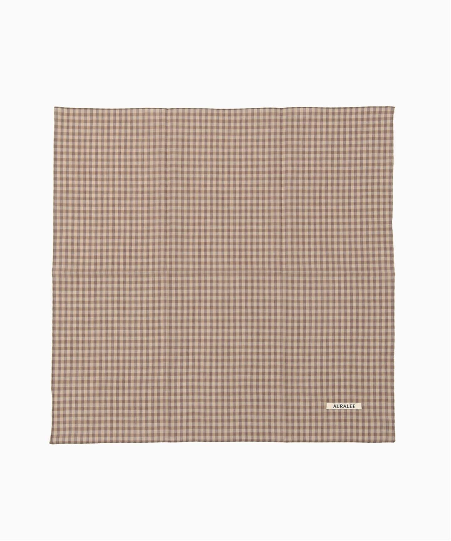 AURALEE (オーラリー) AIRY LIGHT COTTON CHECK SCARF（その他