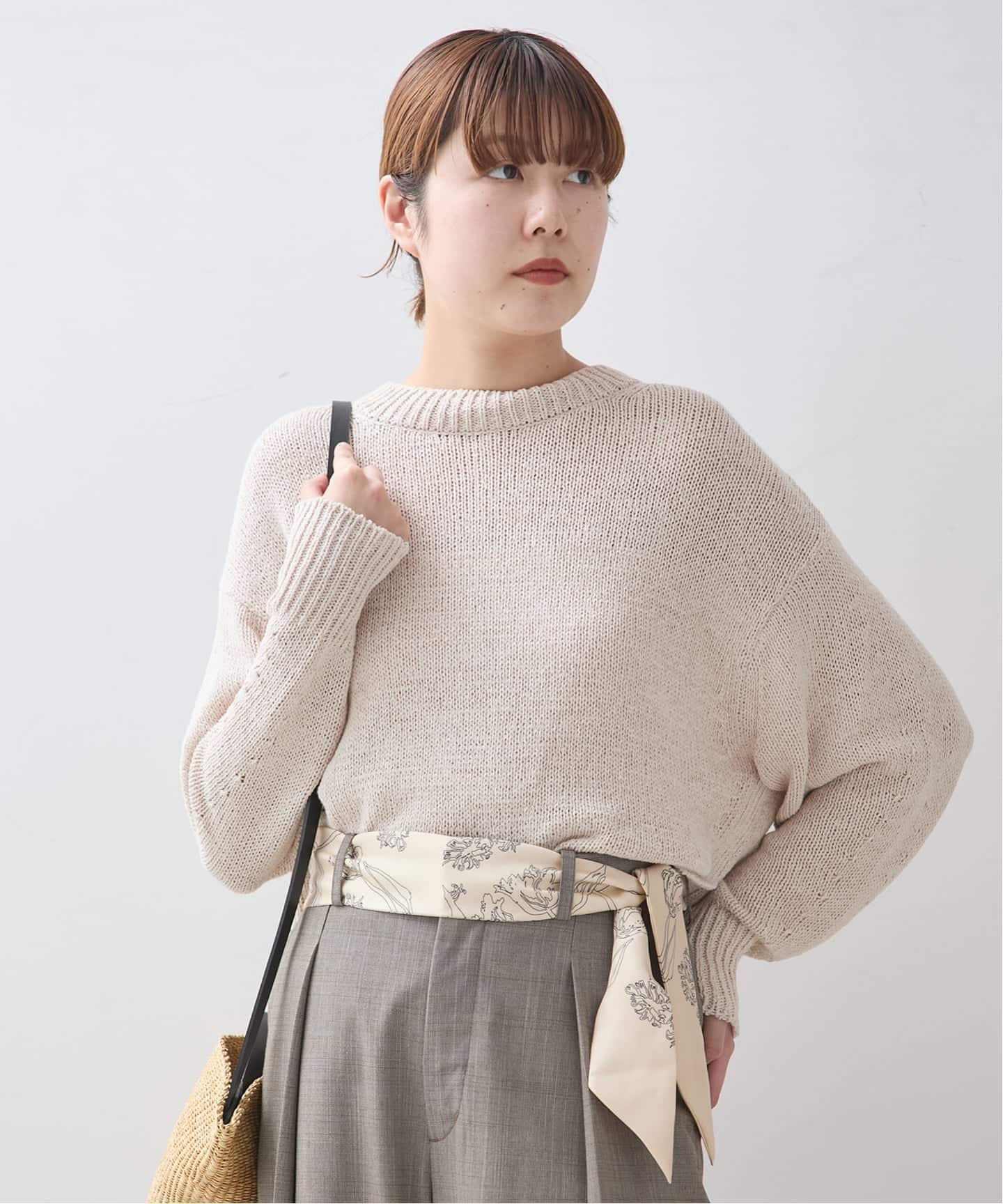 予約》【AENEIS/エネス】Nostalgia Flowers Silk Twill Band：スカーフ