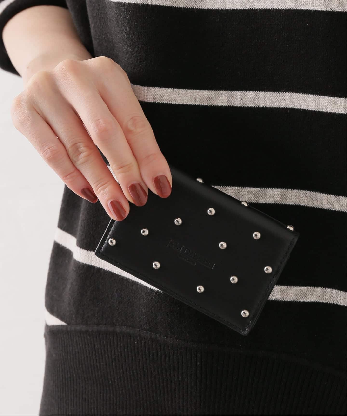 【美品✨️】J&M DAVIDSON ケース スタッズ ブラック J&M DAVIDSON/ジェイ＆エム デヴィッドソン BUSINESS CARD CASE
