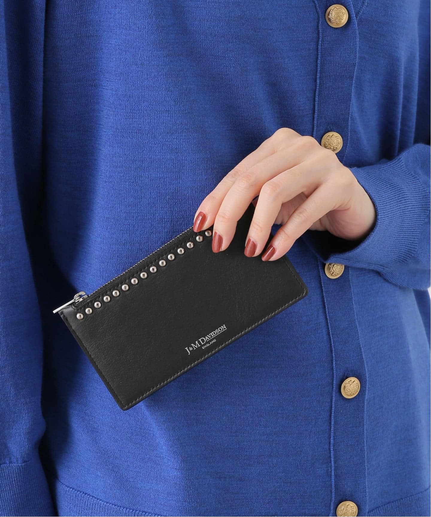 J&M DAVIDSON/ジェイ＆エム デヴィッドソン KEY POUCH WITH STUDS