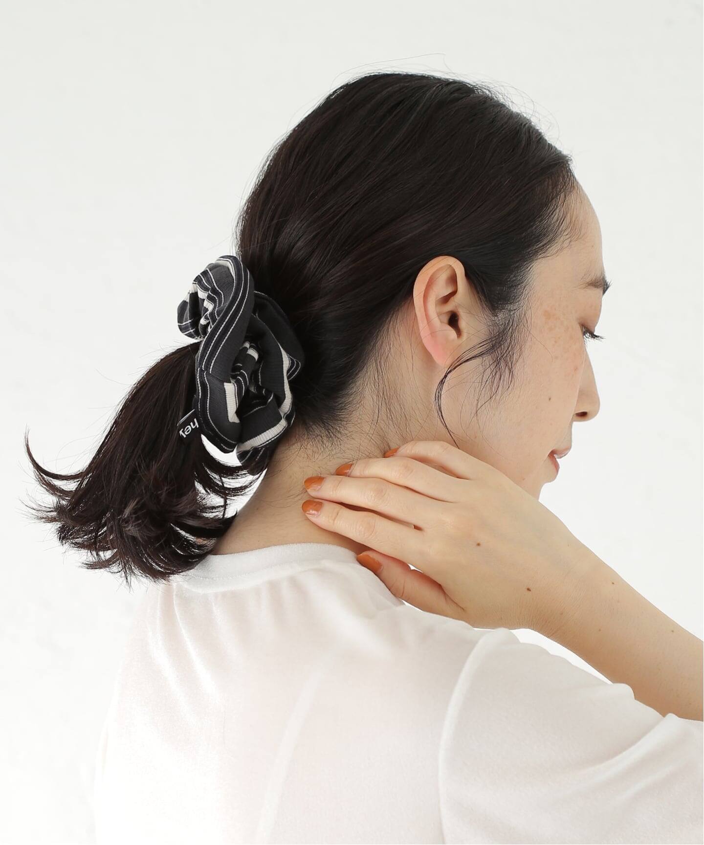 HEYEP/ヘイップ】MULTI STRIPE KNIT SCRUNCHIE（ヘアアクセサリー
