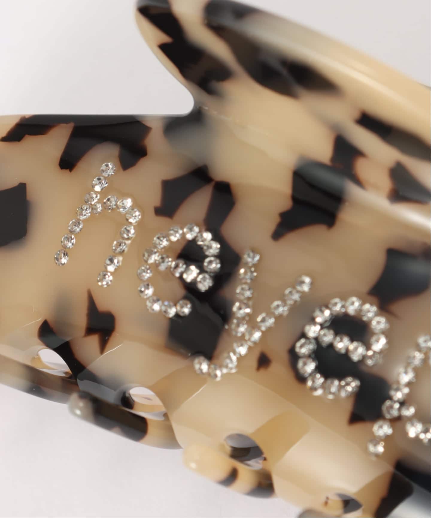 HEYEP/ヘイップ】 FINE Rhinestone LOGO Clip（ヘアアクセサリー