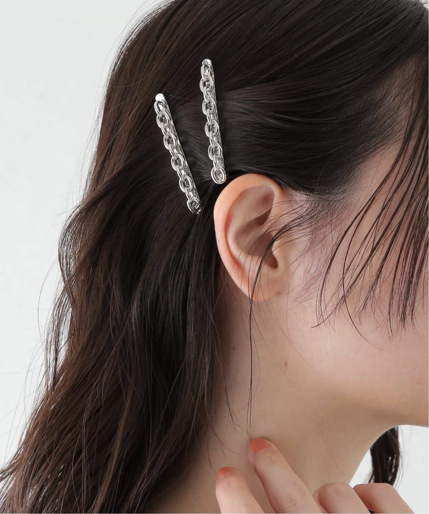 HEYEP/ヘイップ】 Chain Hair Pins-2 Piece Set（ヘアアクセサリー