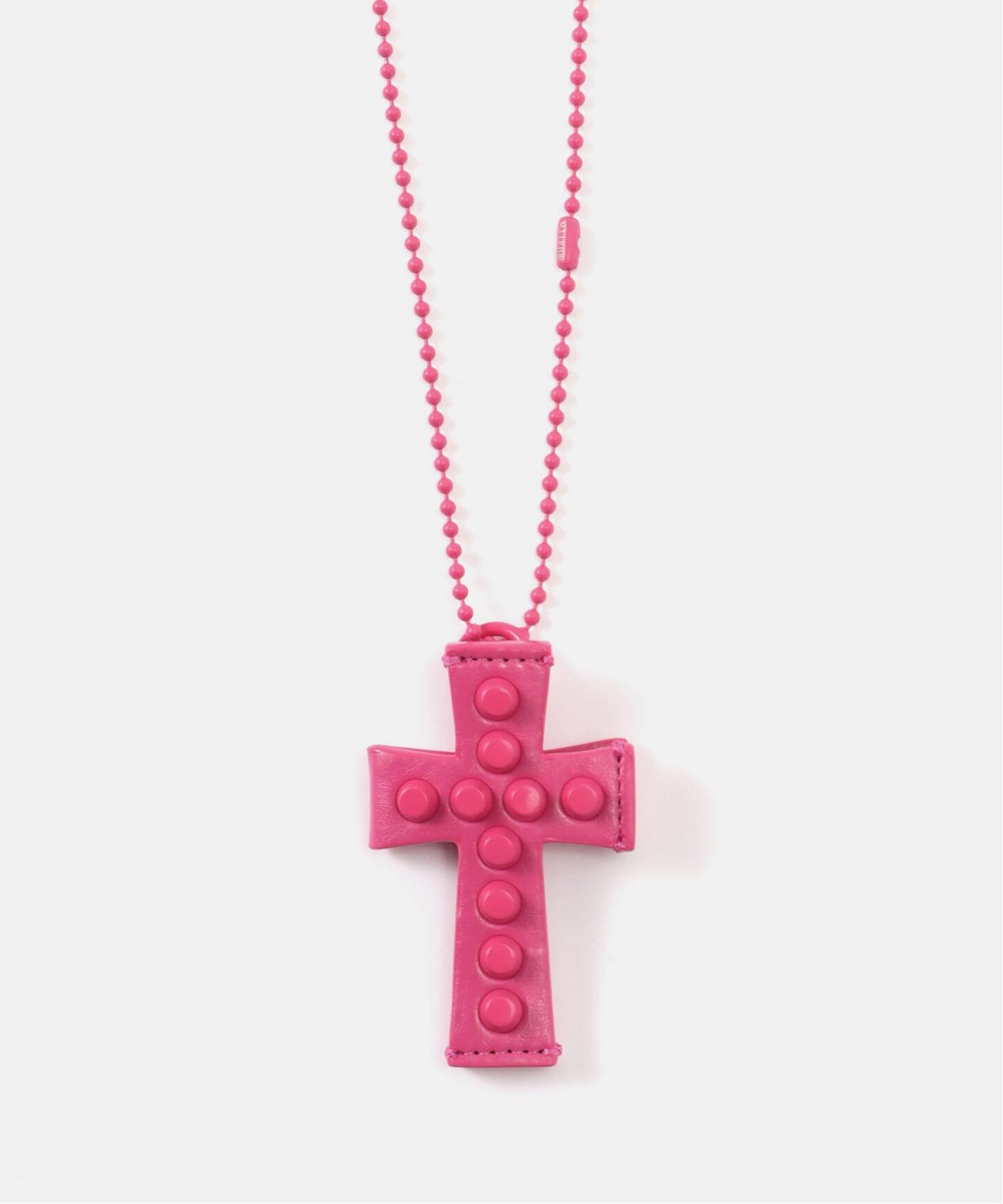 SCULPTOR スカルプター ネックレス 十字架 ピンク SCULPTOR/スカルプター】 Cross Stud Strap（その他ファッション小物