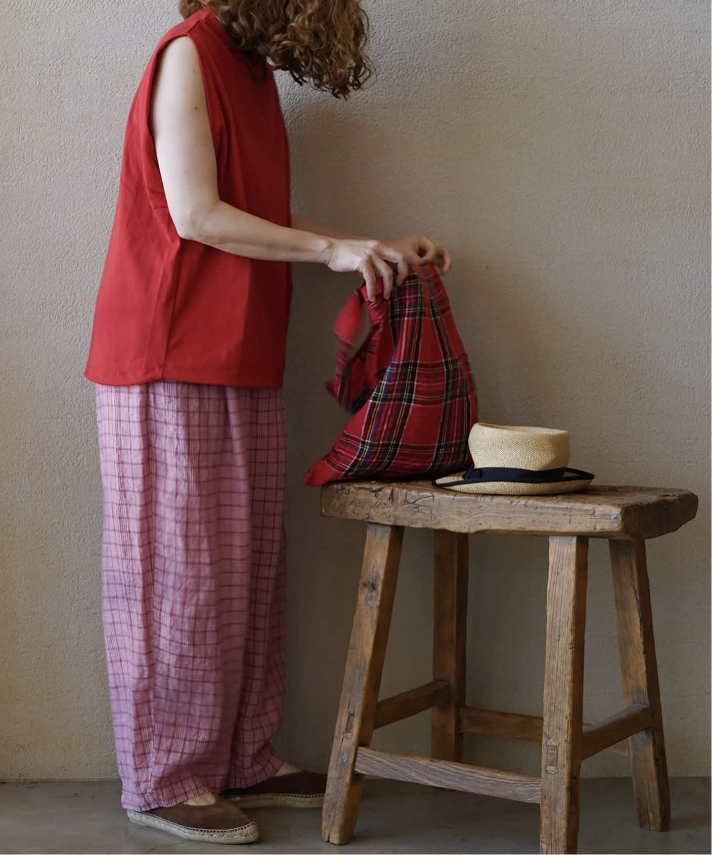 リネンチェック BAG（トートバッグ）｜journal standard luxe