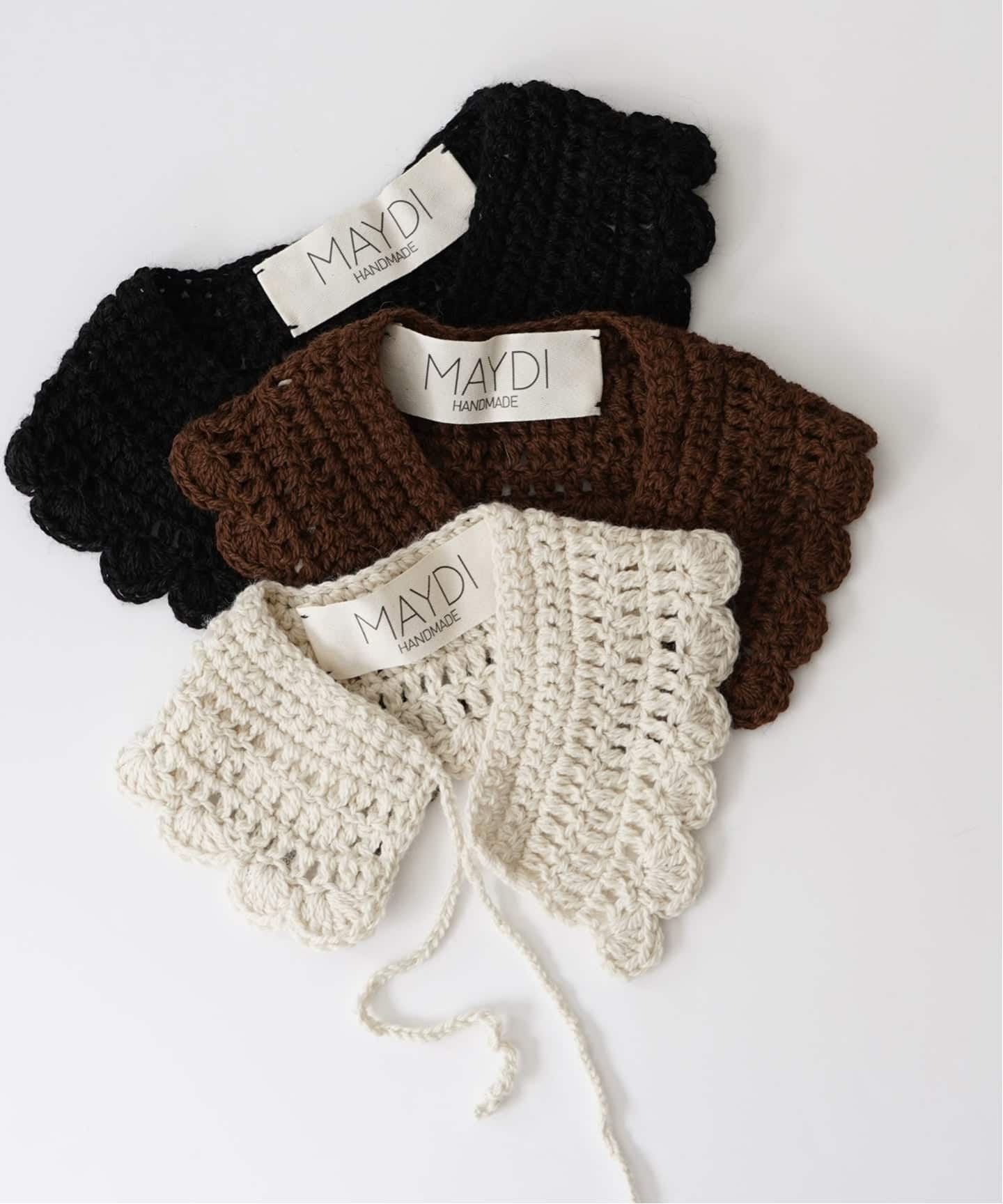 MAYDI】 Hand-knitted crochet collar（その他ファッション小物