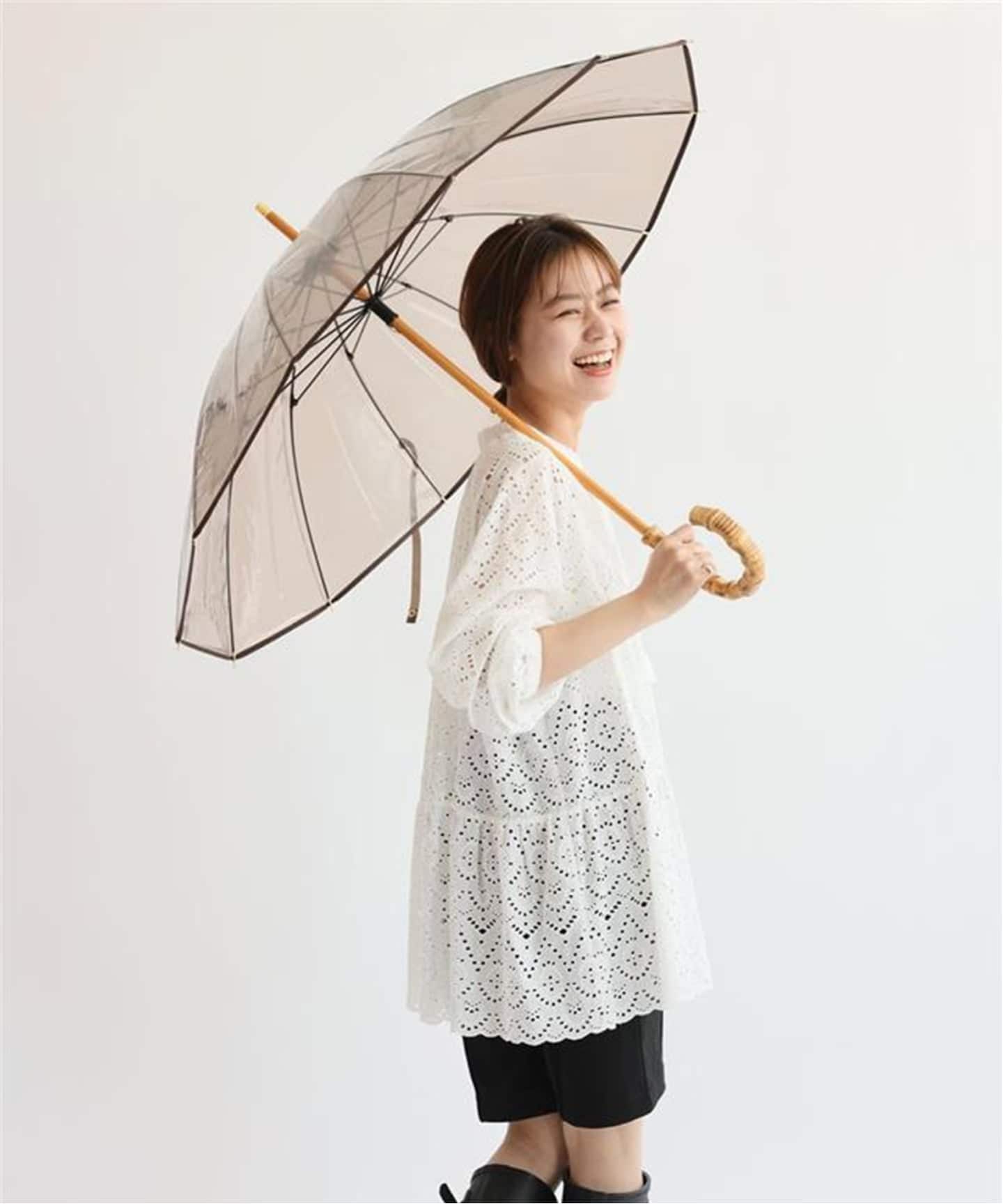 追加》【TRADITIONAL WEATHERWEAR】CLEAR UMBRELLA BAMBOO：傘（傘