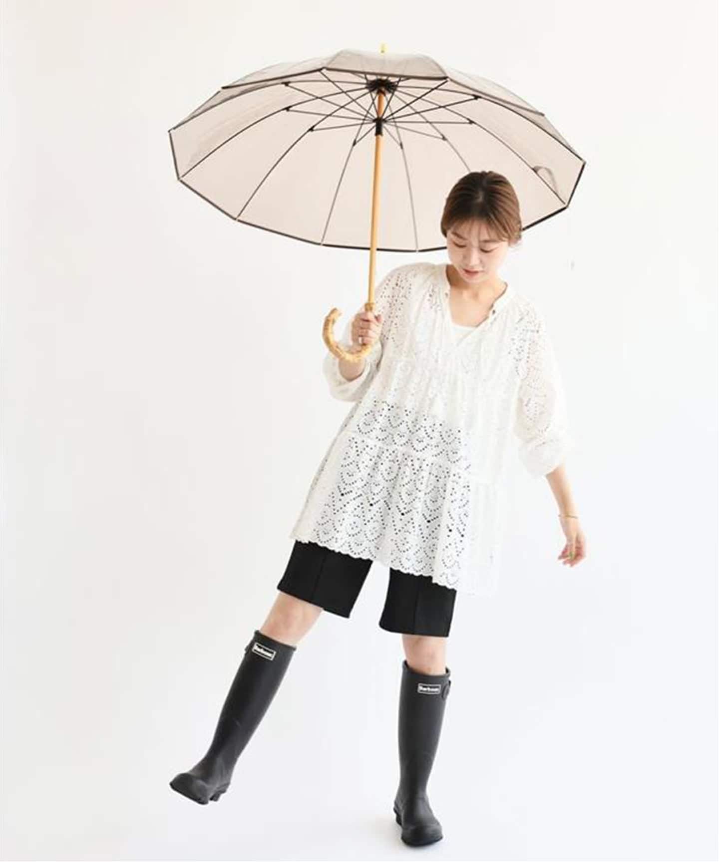 追加》【TRADITIONAL WEATHERWEAR】CLEAR UMBRELLA BAMBOO：傘（傘