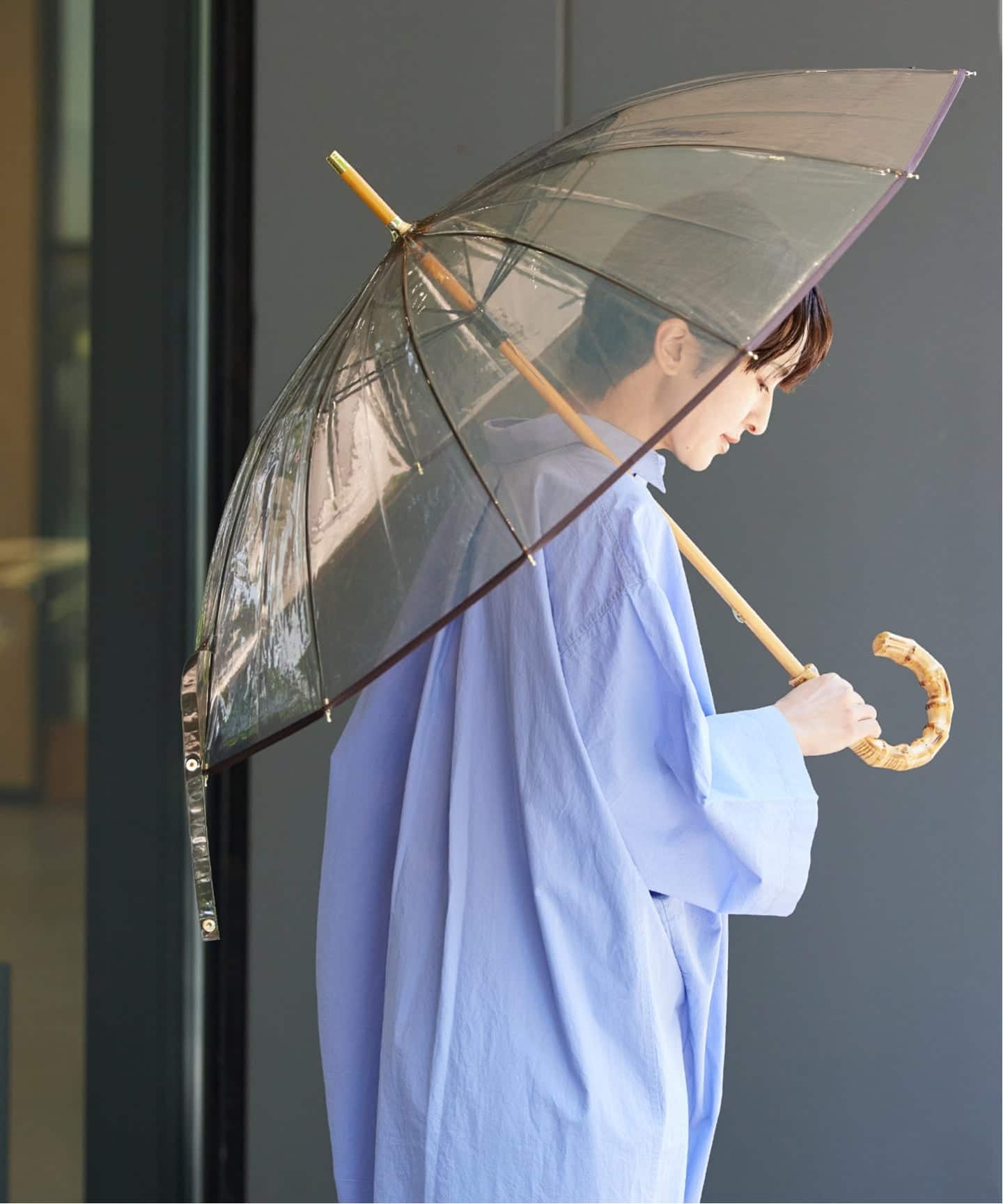 追加》【TRADITIONAL WEATHERWEAR】CLEAR UMBRELLA BAMBOO：傘（傘