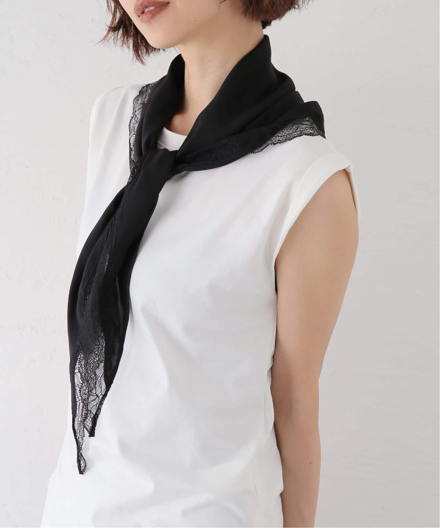 TODAYFUL/トゥデイフル】Satin Lace Scarf（スカーフ／バンダナ
