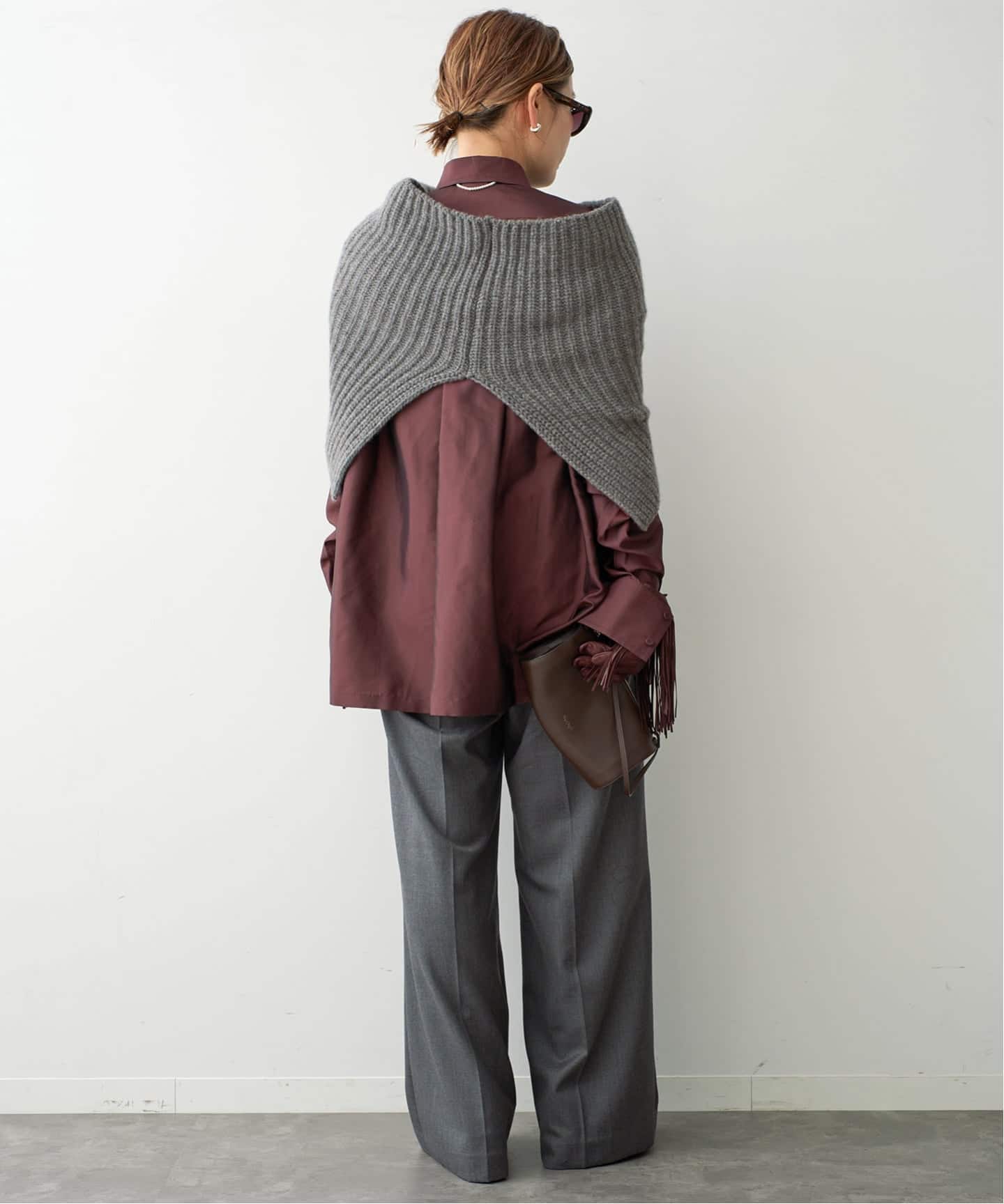 美品✨ドゥーズィエムクラス フード付 ポンチョ 羽織り グラデーション ウール混 予約》*Cashmere Snood（その他ファッション小物）｜Deuxieme Classe