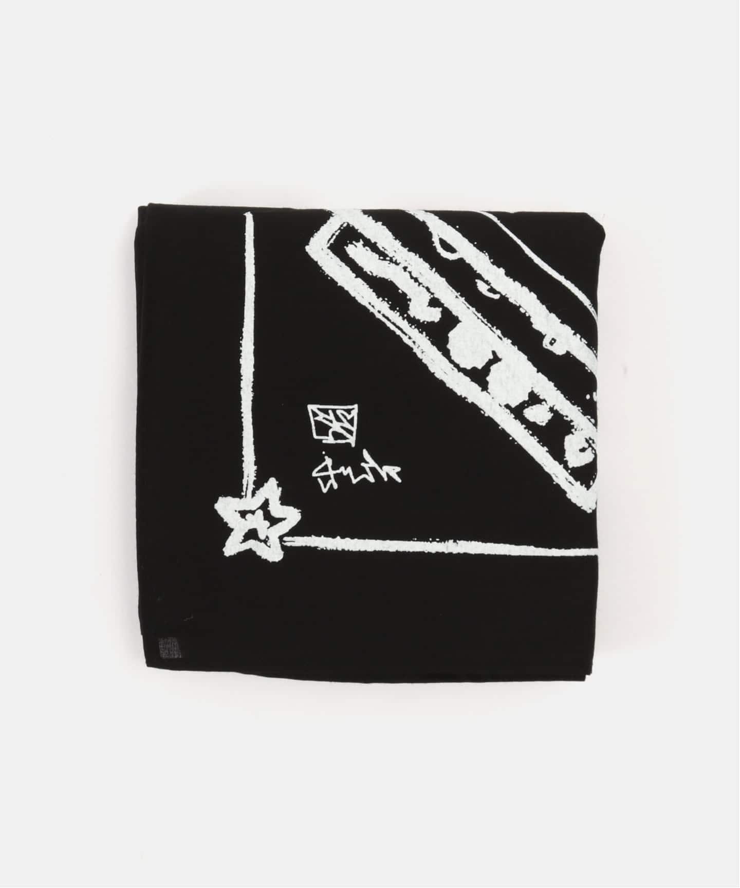 【ドゥーズィエムクラス】　PETIT USAGI バンダナ　うさぎ　黒色 PETIT USAGI/プティ ウサギ】 BANDANA（スカーフ／バンダナ