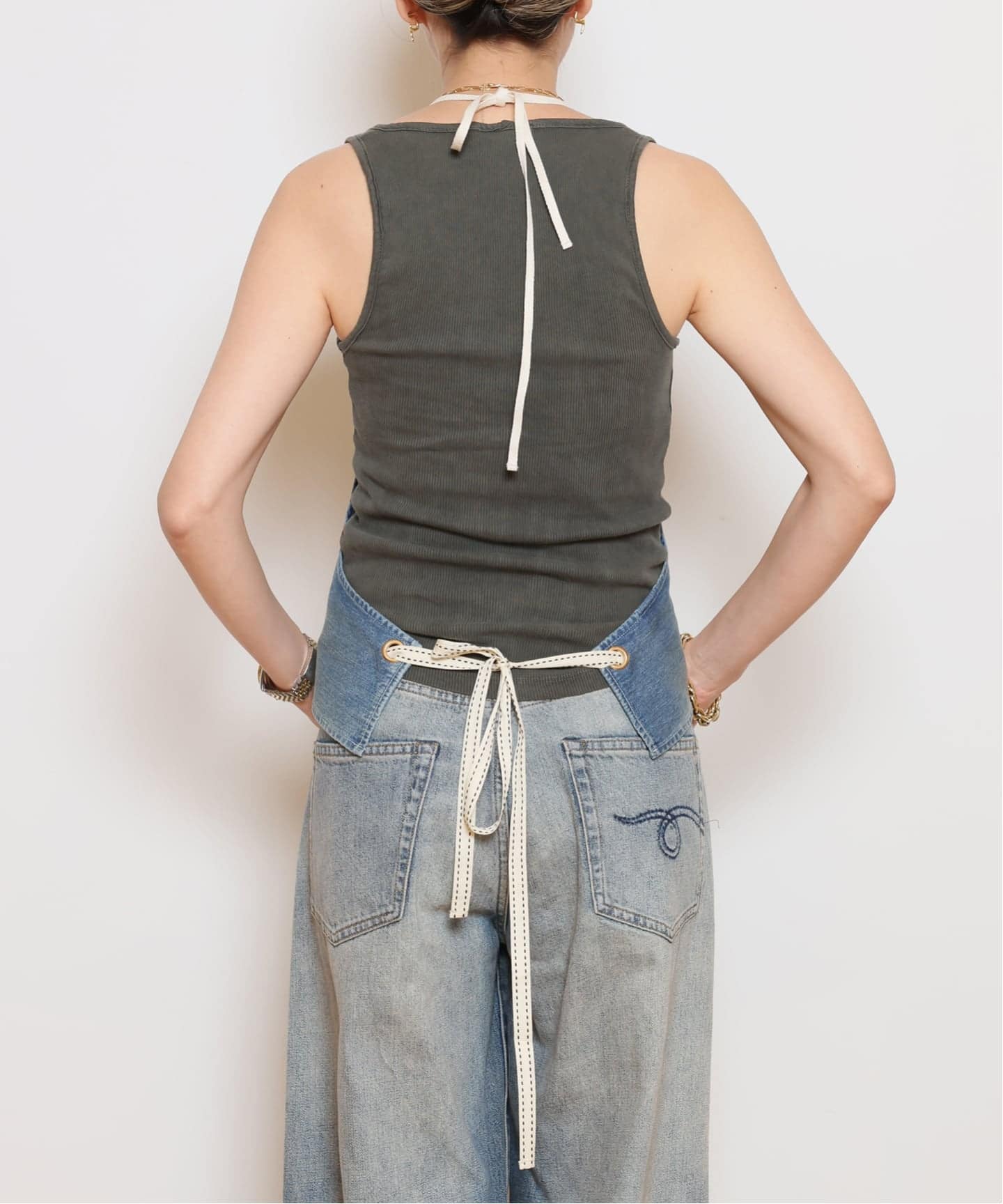 R13/アールサーティーン】CROPPED DENIM エプロン（その他ファッション