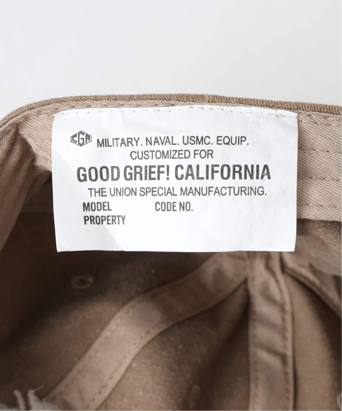 GOOD GRIEF!/グッド グリーフ】 SD WASHED CAP（キャップ）｜L
