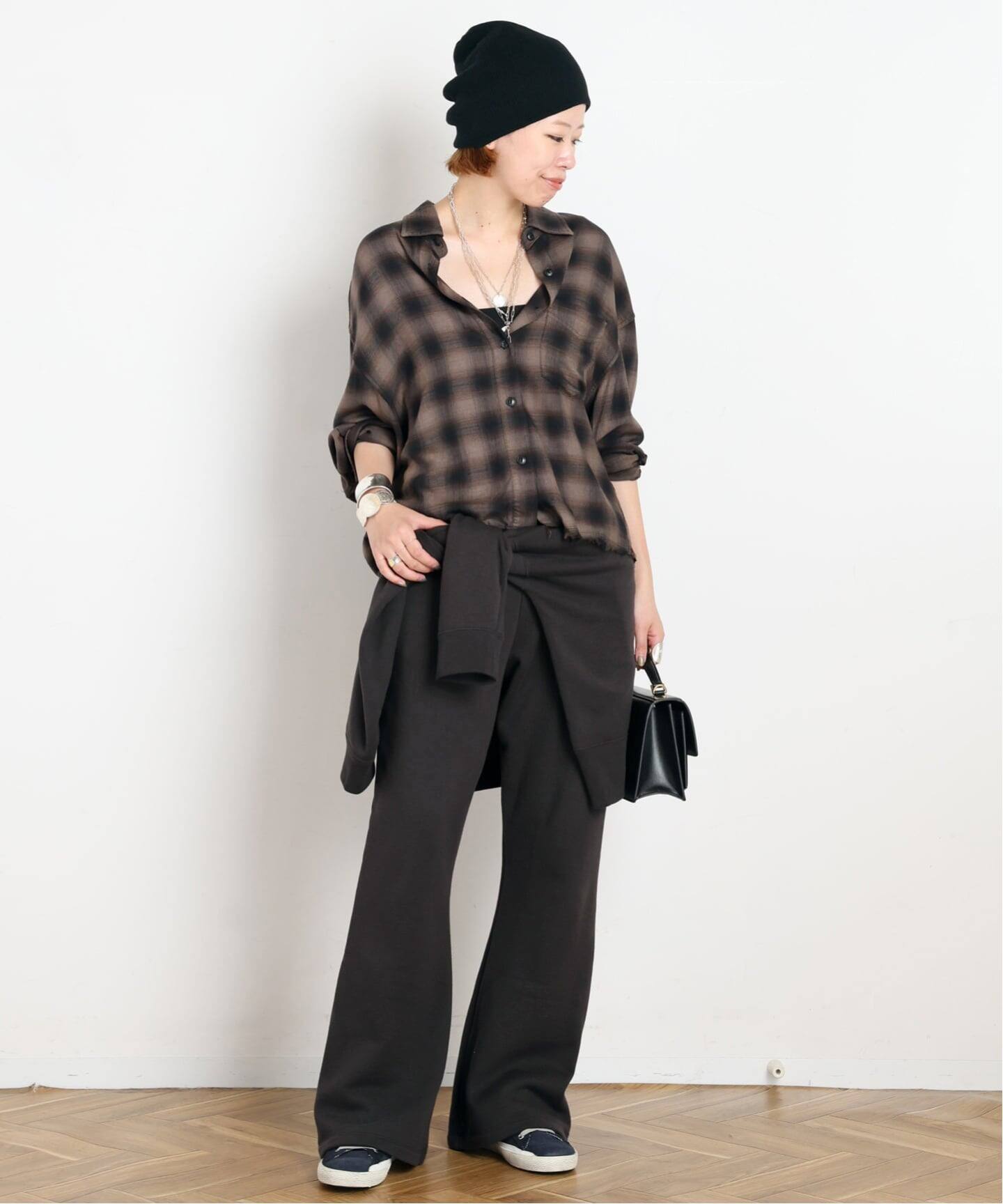 AP STUDIO ウールカシミヤニットビーニー　ブラック Soft rib Beanie（ニットキャップ・ビーニー）｜AP STUDIO（エーピー