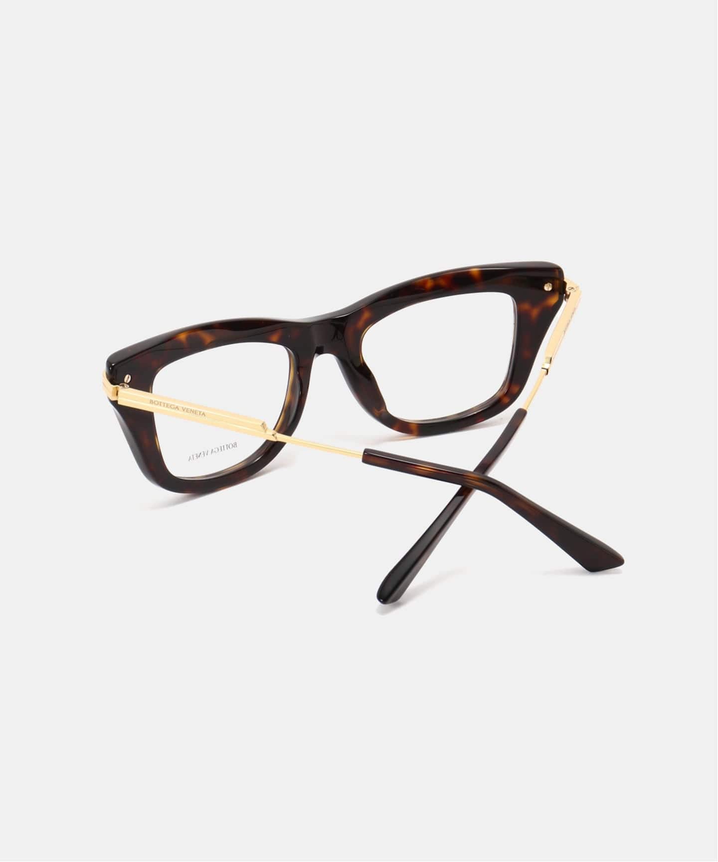 BOTTEGA VENETA】brown goldtemple glasses（メガネ）｜AP STUDIO