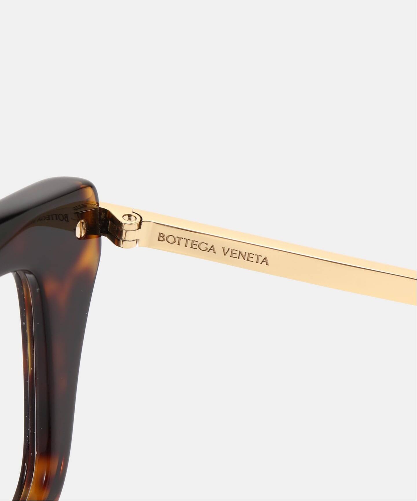 BOTTEGA VENETA メガネ BOTTEGA VENETA】brown goldtemple glasses（メガネ）｜AP STUDIO