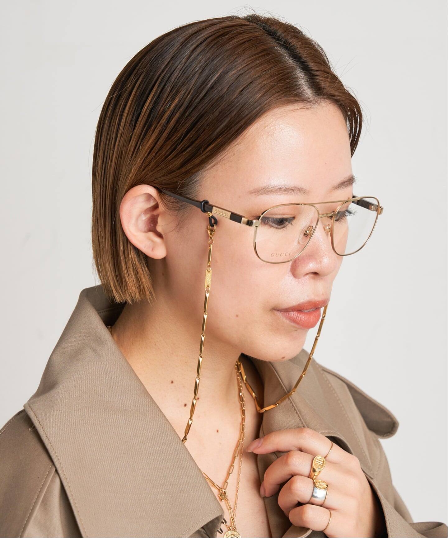 GUCCI/グッチ】double bridge brown temple glasses（メガネ）｜AP