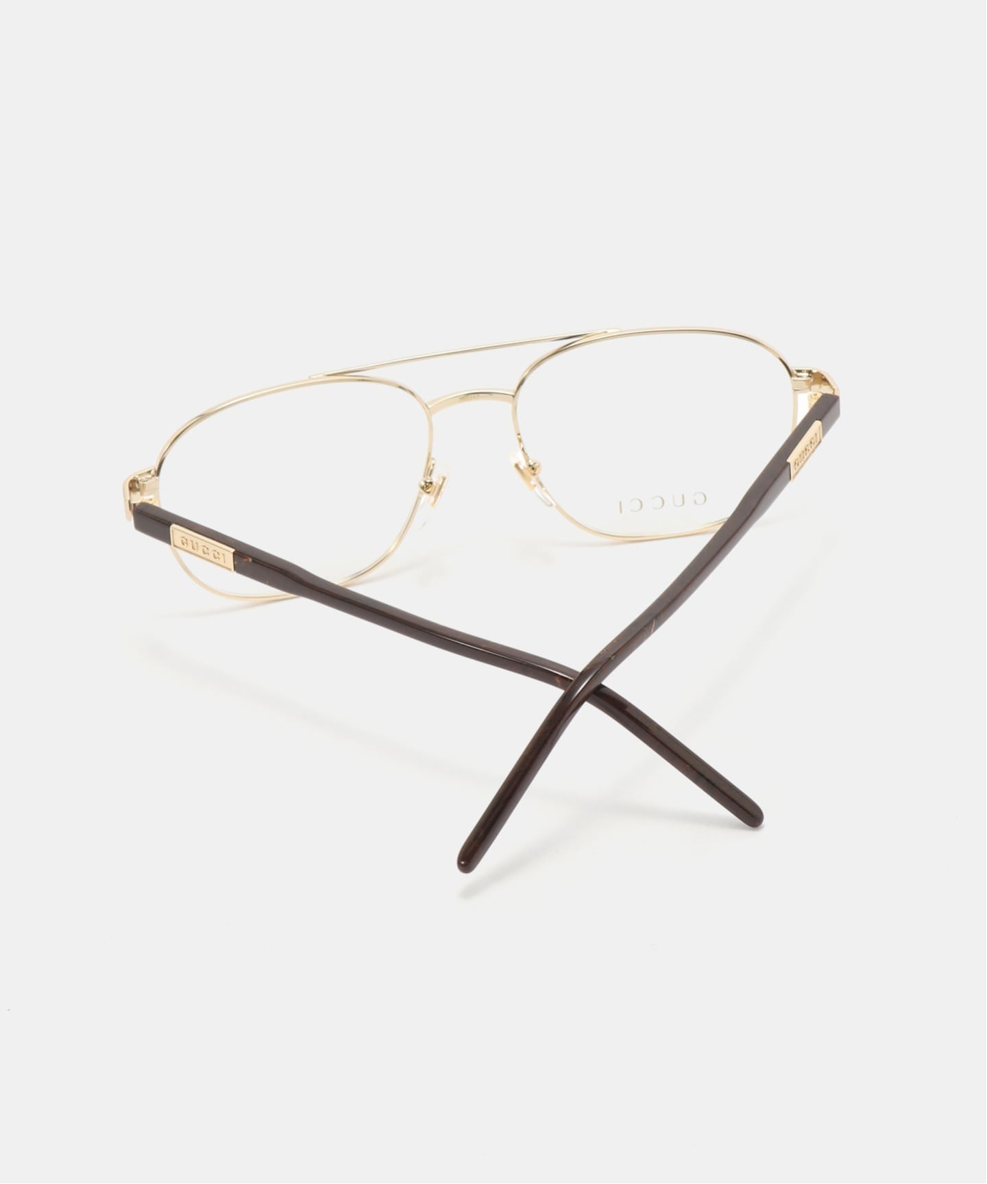 GUCCI/グッチ】double bridge brown temple glasses（メガネ）｜AP