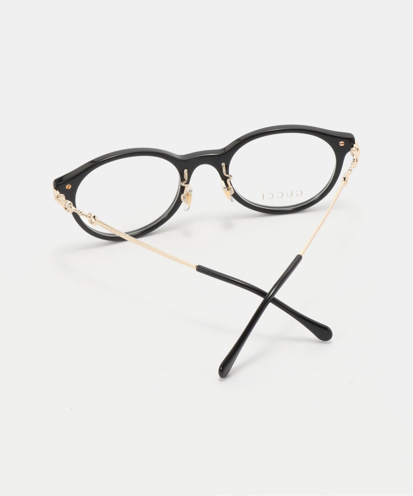 GUCCI/グッチ】black bit temples glasses（メガネ）｜AP STUDIO