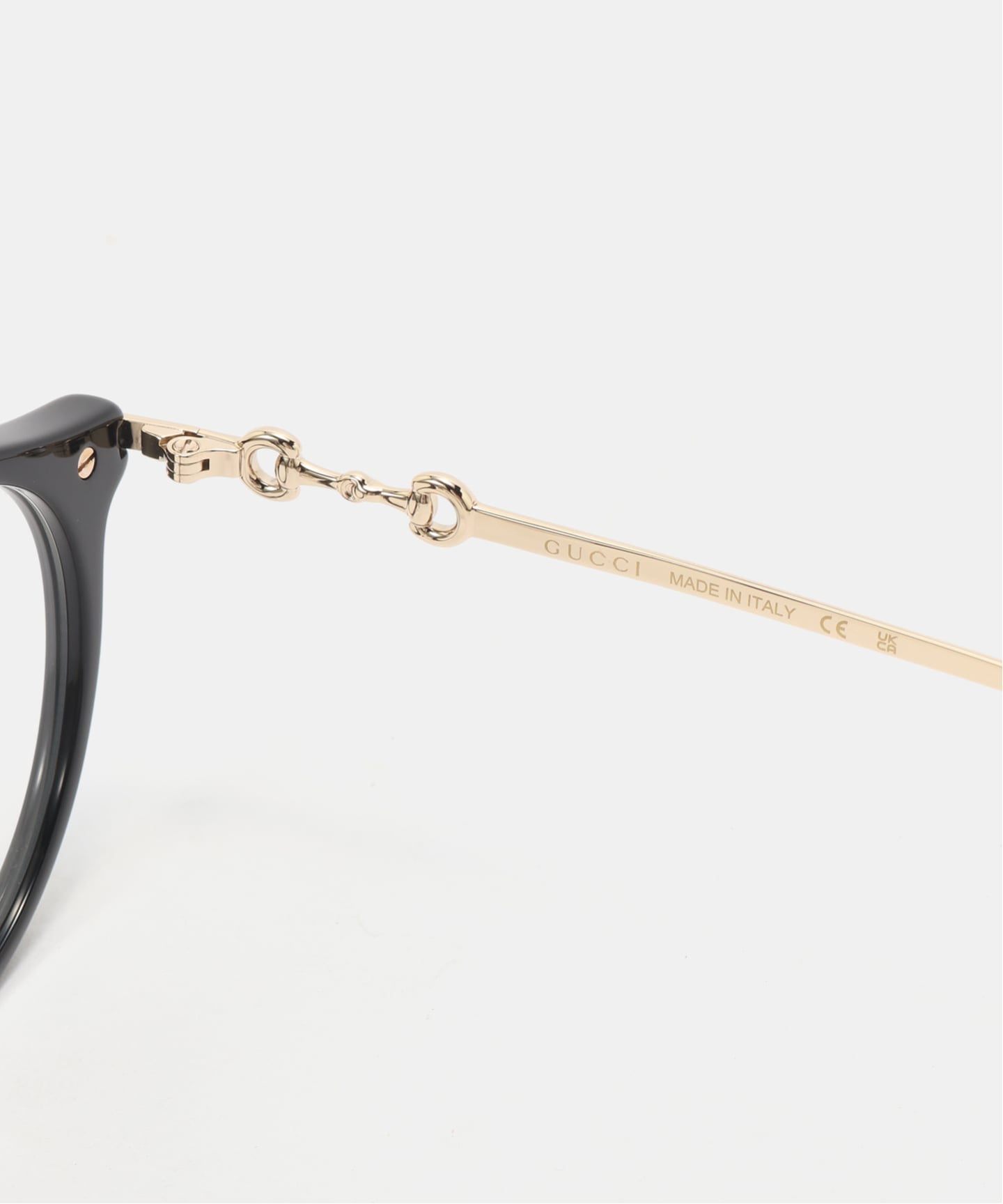 GUCCI/グッチ】black bit temples glasses（メガネ）｜AP STUDIO