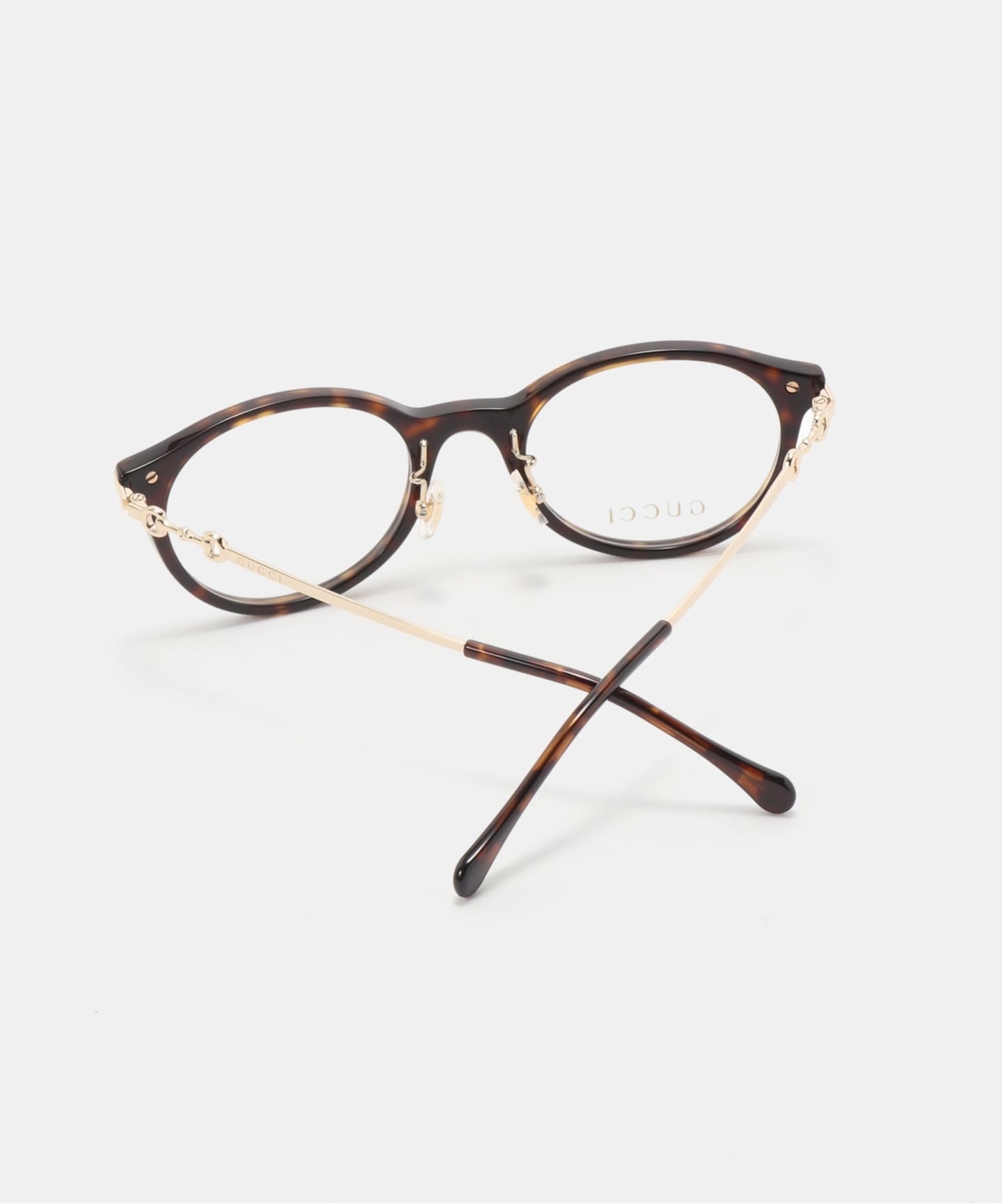 GUCCI/グッチ】brown bit temples glasses（メガネ）｜AP STUDIO