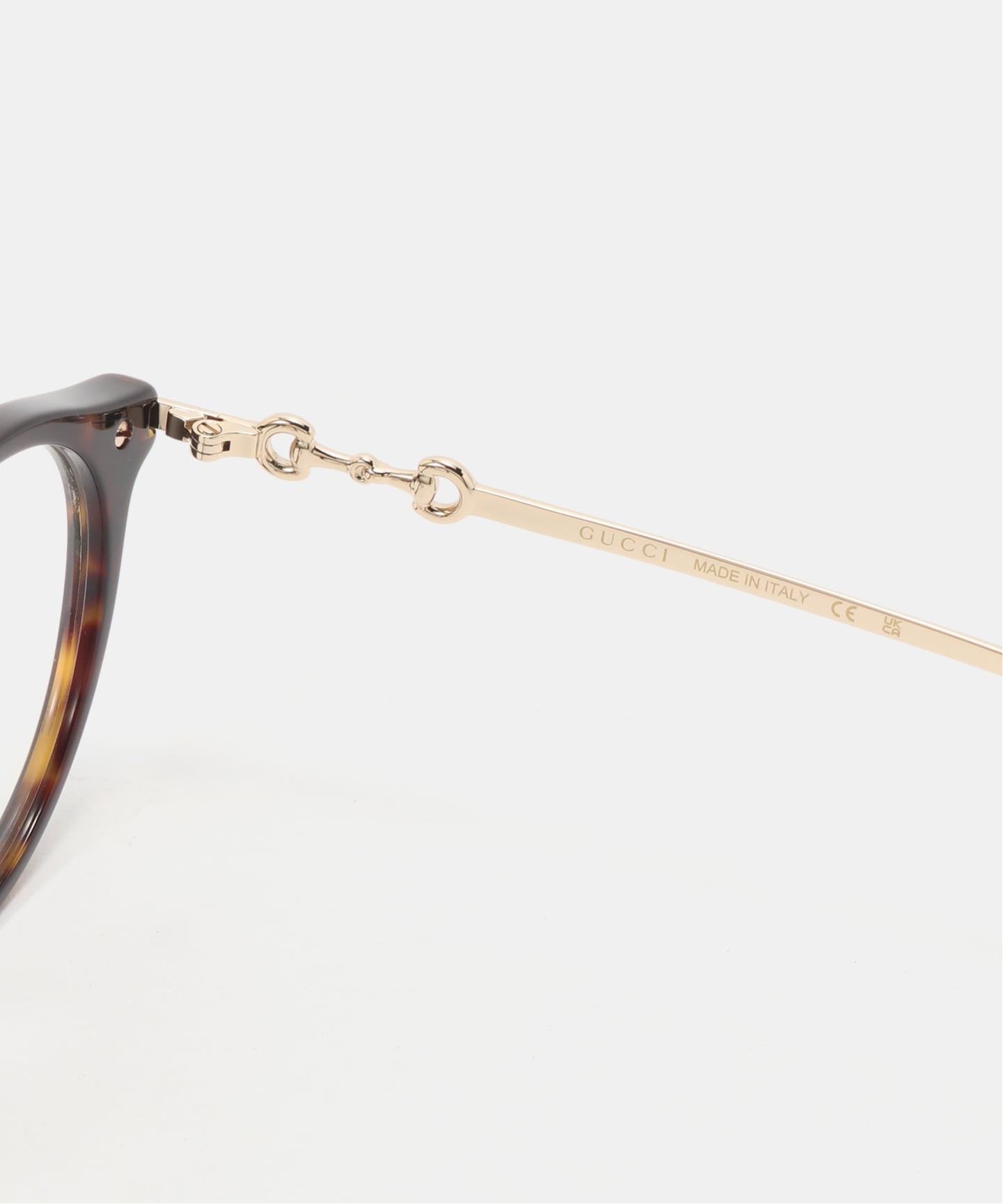 GUCCI/グッチ】brown bit temples glasses（メガネ）｜AP STUDIO