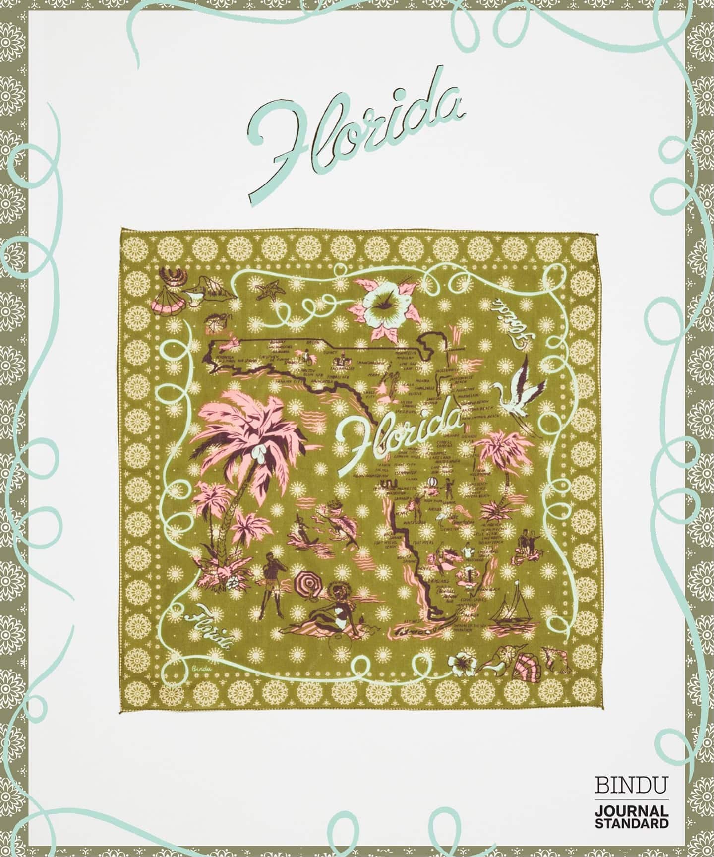BINDU / ビンドゥー 別注 64 × 64 スカーフ（スカーフ／バンダナ