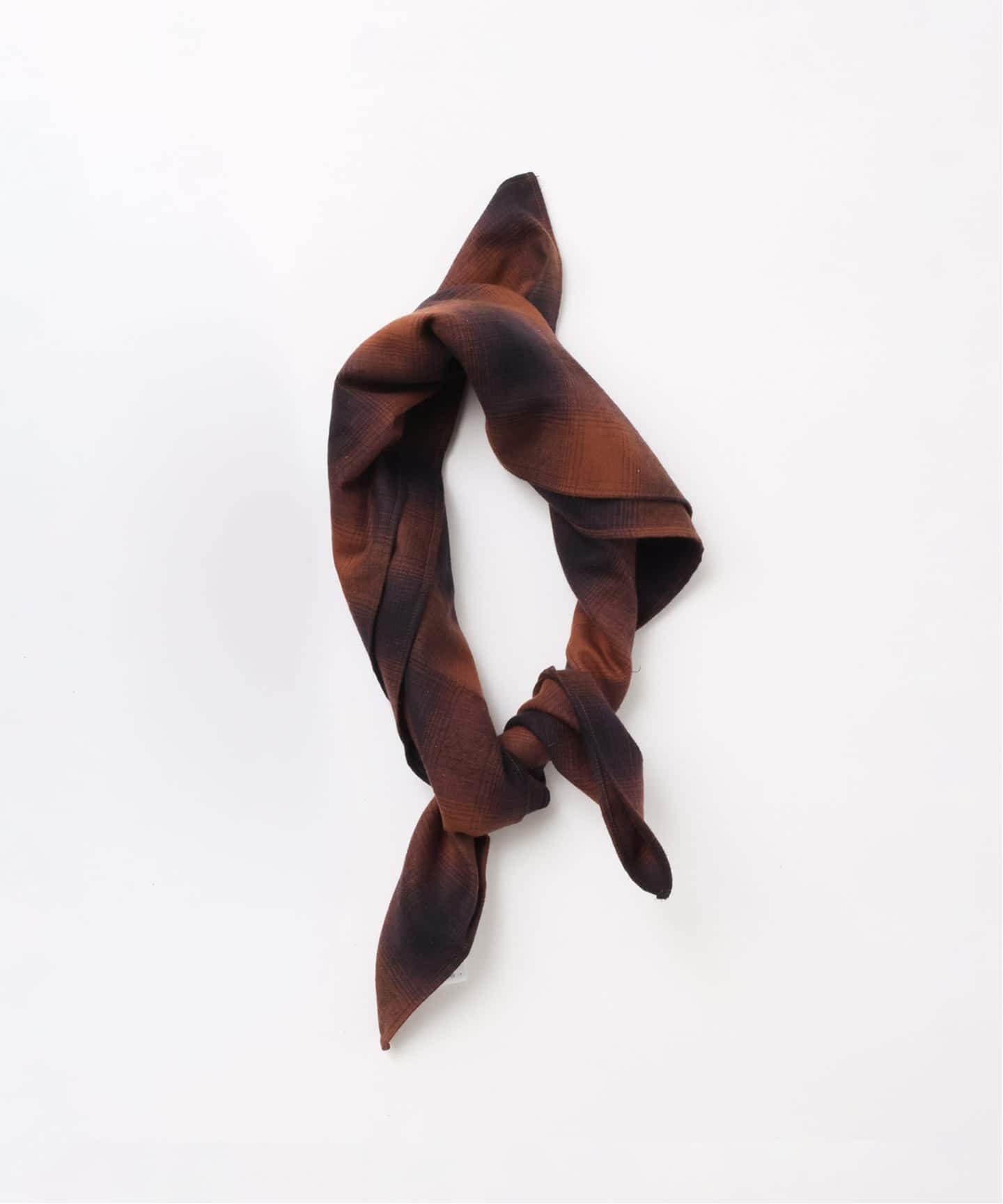 予約》【FOLL / フォル】cotton cashmere check scarf（スカーフ