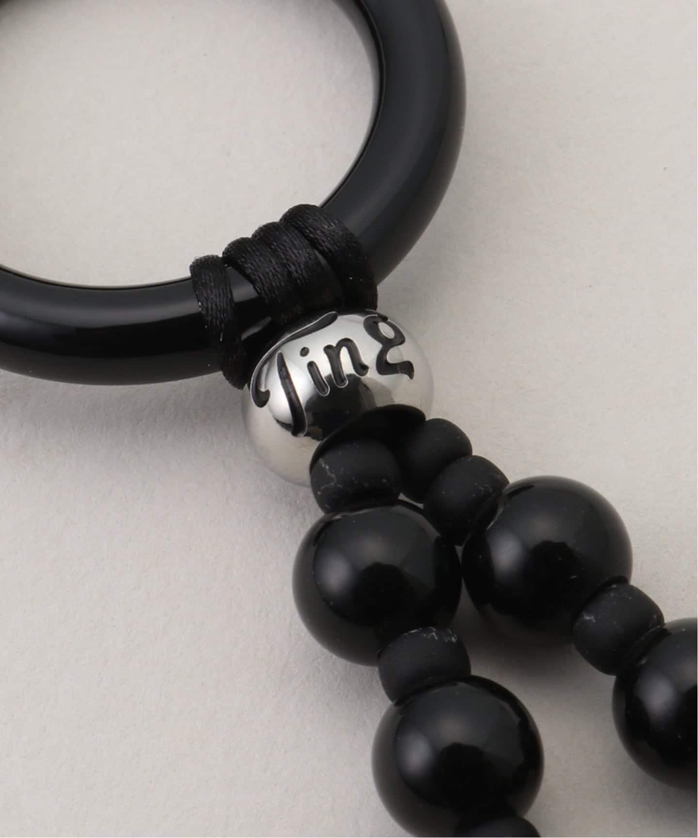 String Ting / ストリング ティング Big Love Obsidian BAG CHARMS