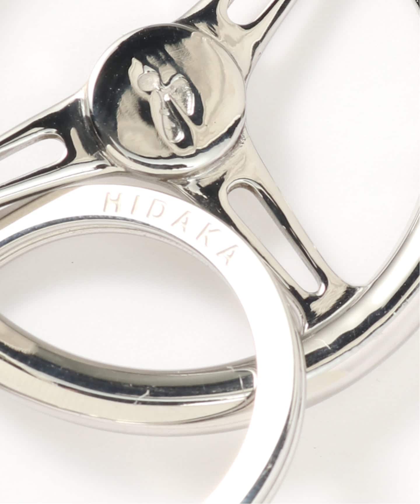 HIDAKA シルバー カラビナ付きキーホルダー HIDAKA / ヒダカ Steering Keychain（キーケース／キーアクセサリー