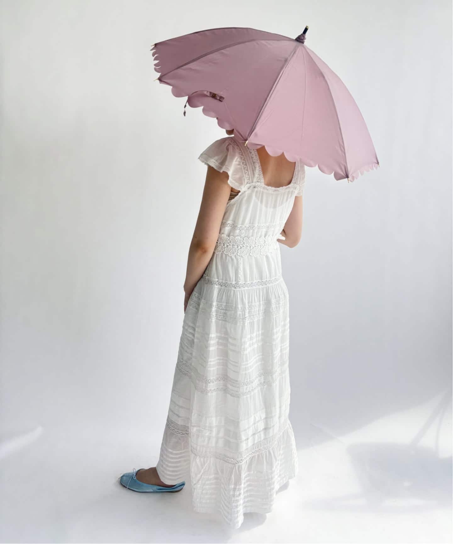KiwandaKiwanda フリル日傘 B.B. Linen 47cm Kiwanda Kiwanda/ キワンダキワンダ】UMBRELLA Lulu 47cm（傘）｜EDIT