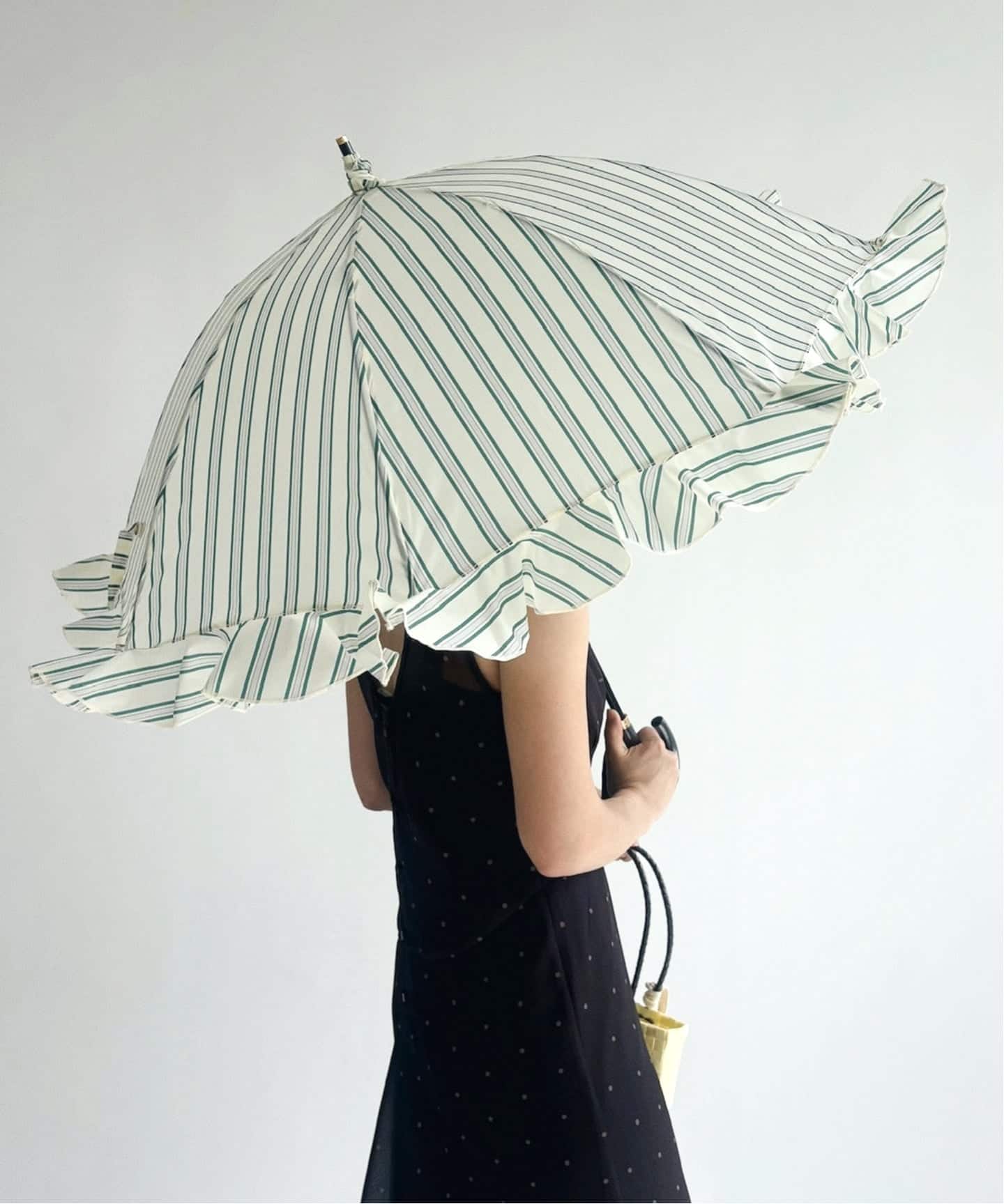 KiwandaKiwanda フリル日傘 B.B. Linen 47cm Kiwanda Kiwanda/ キワンダキワンダ】UMBRELLA B.B. Rococo47cm（傘