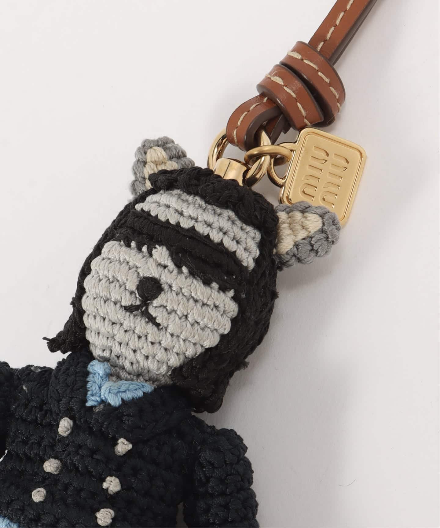 C MIUMIU Technical yarn trick charm cat（キーケース／キー
