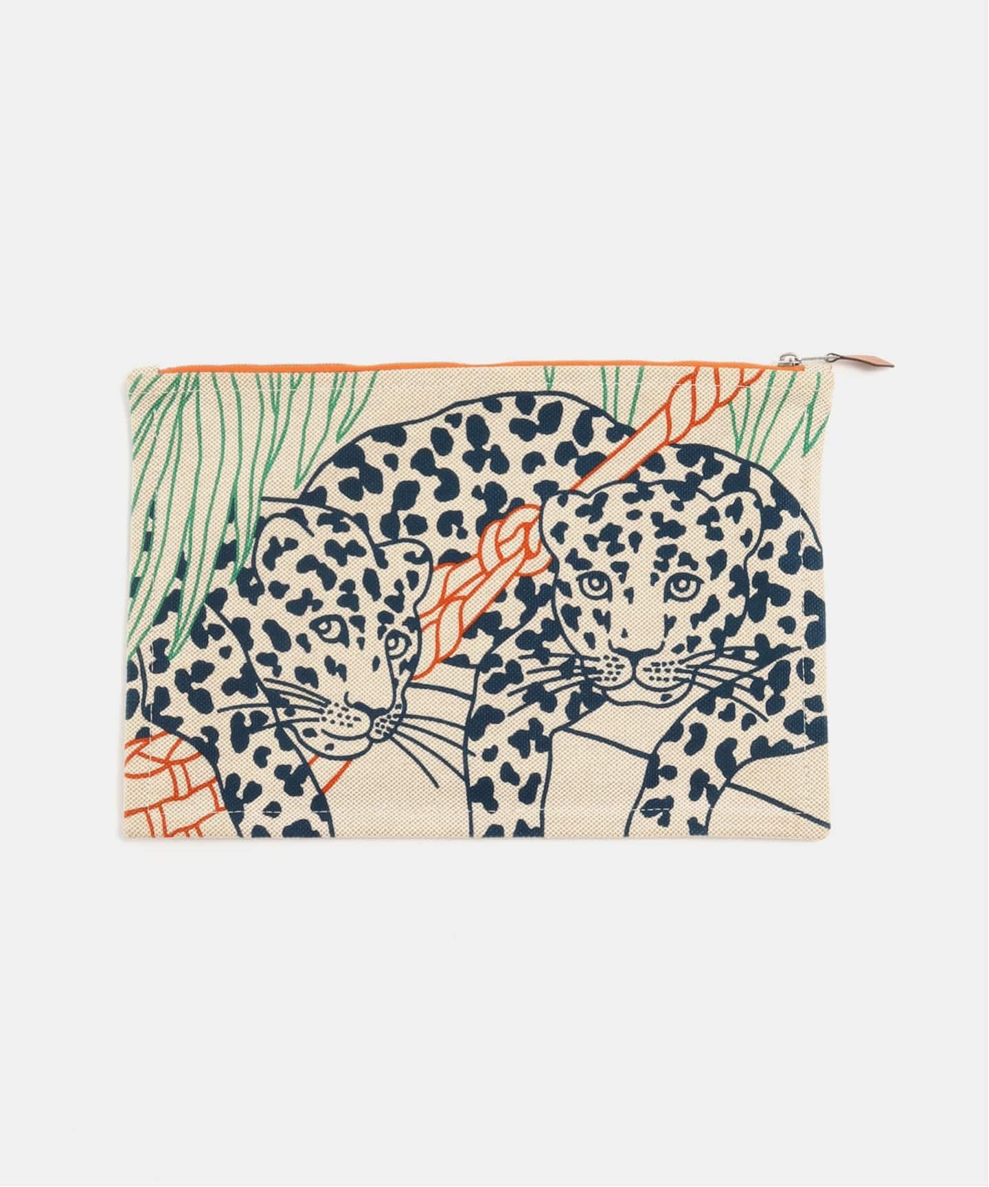 HERMES エルメス レオパード ランチョンマット 豹柄 豹 コットン HERMES/エルメス】Flat pouch jin et leo（ポーチ）｜DECOUVERTE
