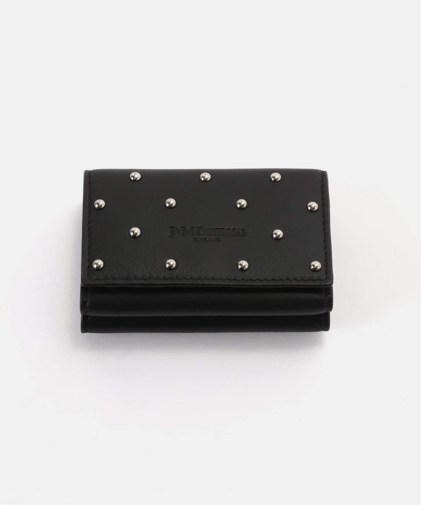 3423　J&M DAVIDSON 黒財布 J&M DAVIDSON/J&Mデヴィッドソン FOLD WALLET STUDDED 財布 SFWS-1XX-S