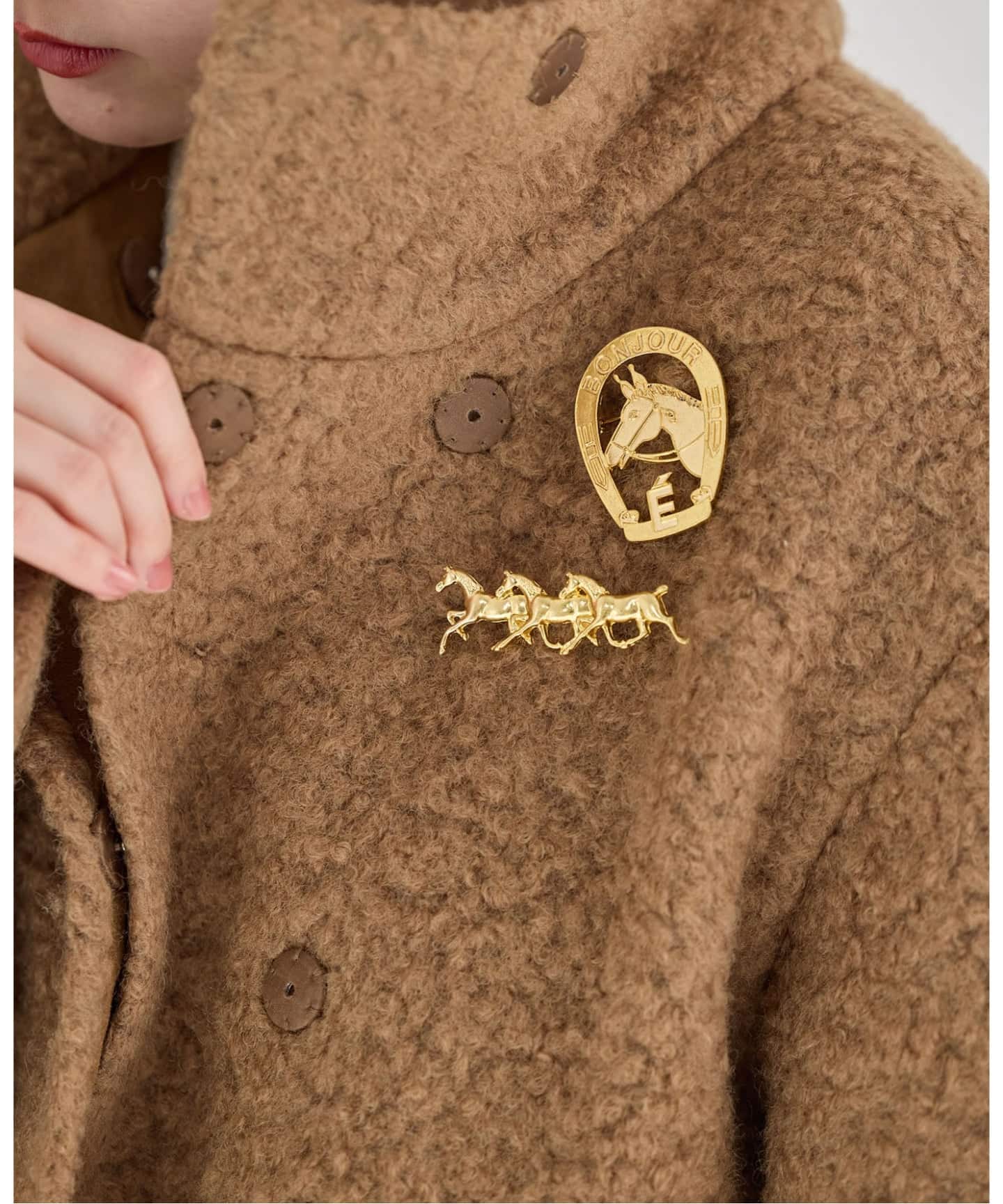 WEB限定/追加2予約》IENA CHEVAL 3ROW ブローチC（その他ファッション