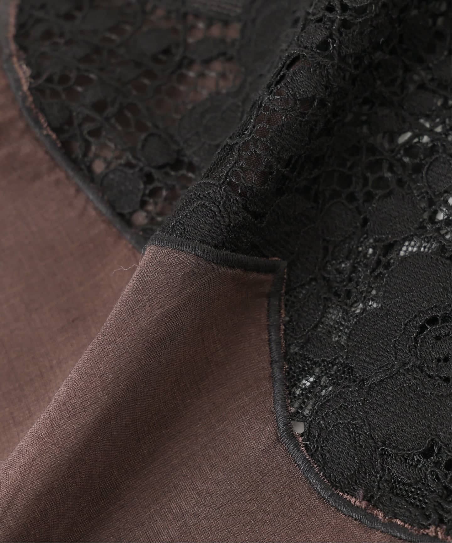 IENA LA BOUCLE R/Lサテンレースコンビバブーシュカ（スカーフ